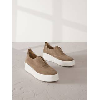 Next Signature lædersneakers med chunky kilehæl og plateau