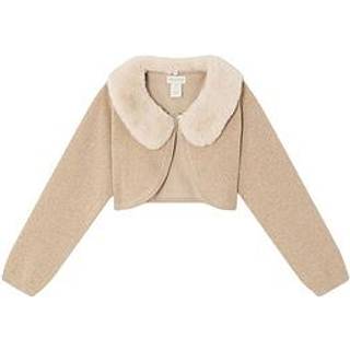 Monsoon Monsoon Gold Detachable Collar Fuzzy Cardigan
