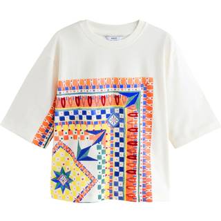 Next Kortærmet T-shirt med mosaikplaceringstryk