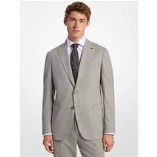 MK Slim-Fit Wool Blend Flannel Blazer - Grey - Michael Kors - 48