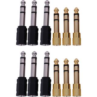 6X hovedtelefonadapter han-til-hun stereo øretelefonstikadapter