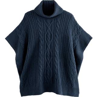 Next Navy Cable Roll Neck Poncho