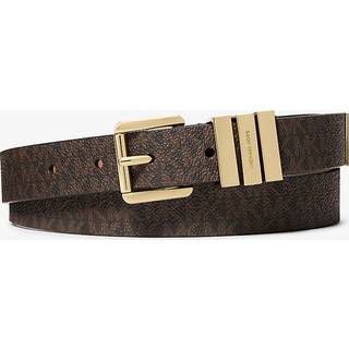 MK Signature Logo Belt - Brown - Michael Kors