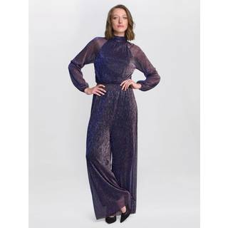 Gina Bacconi Gina Bacconi Purple Kylie Metallic Knit Jumpsuit
