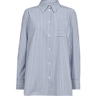 Mos Mosh skjorte - Elinda Slim Stripe brunnera blue