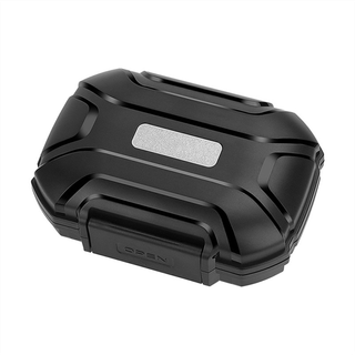 Opbevaringsboks til høretelefoner med stor kapacitet, mat sort