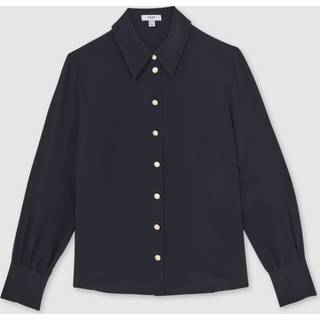 Reiss Reiss Gianna silkeskjorte med prægede knapper - 46
