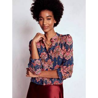 Boden Boden Alice silketop med flæse foran