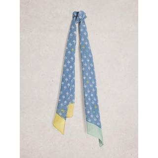 White Stuff White Stuff Blue Sally Skinny Printed Scarf