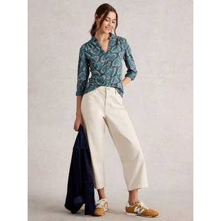 White Stuff White Stuff Teal Annie Jersey Shirt - 46