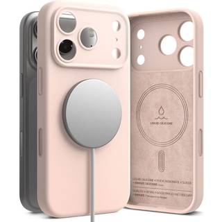 iPhone 17 Pro Max Ringke Liquid Silicone MagSafe Cover - Pink Sand