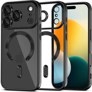 iPhone 17 Pro Max Tech-Protect MagFlex Cover - MagSafe-kompatibelt - klar / sort