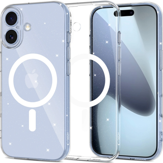 iPhone 17 Tech-Protect FlexAir Glitter MagSafe TPU Cover - Gennemsigtig