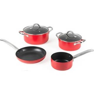 Russell Hobbs Riviera 4-dele grydesæt – Rød