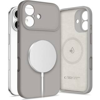 iPhone 17 Tech-Protect flydende silikone cover - MagSafe-kompatibel - Stengrå