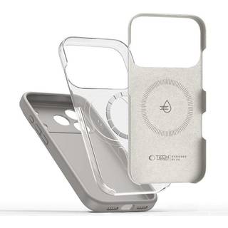 iPhone 17 Pro Tech-Protect flydende silikone cover - MagSafe-kompatibel - Stengrå