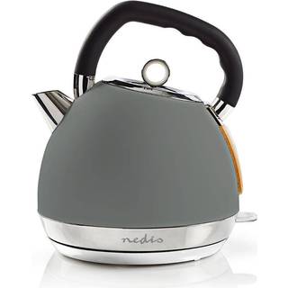 Nedis elkedel 1,8 liter i kedelform, grå
