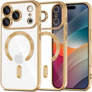 iPhone 17 Pro Max Tech-Protect MagFlex Cover - MagSafe-kompatibelt - Klar / Guld