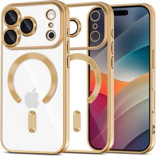 iPhone 17 Pro Tech-Protect MagFlex Cover - MagSafe-kompatibelt - Klar / Guld