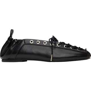 Ganni Lace Up Ballerina | Sort | Størrelse: 41 - Black - 41