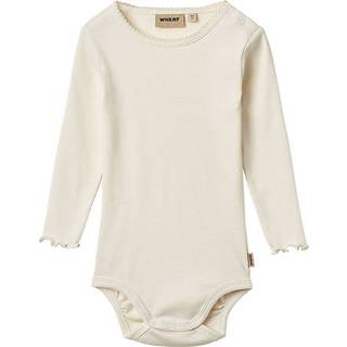 Regitze Langærmet Rib Body, Ivory, 68 cm