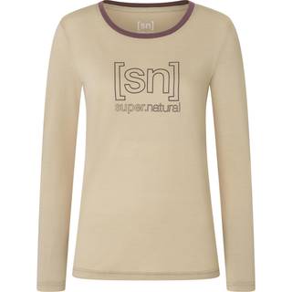 super.natural Women's The Essential Logo L/S Longsleeve Damer størrelse XS farve beige