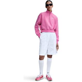 Nike Phoenix Fleece-sweatshirt med kort snit og 1/4 lynlås til kvinder - Pink - XXS (EU 30)