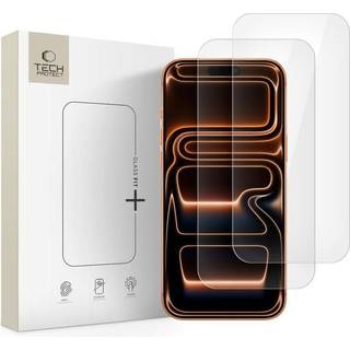 Tech-Protect - iPhone 17 Pro Max / 16 Pro Max - Glass Fit+ Skærmbeskyttelsesglas - 2 stk - Gennemsigtig