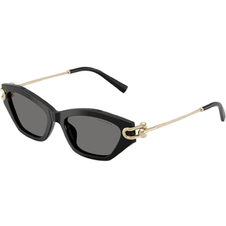Tiffany Kvinde TF4231U 800181 Solbriller Acetat Sort Grå Cat Eye Polariseret