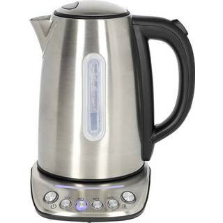 Nedis - SmartLife Elkedel | Wi-Fi | 1.7 l | Rustfrit stål | 70,80,90,100 °C | Temperaturindikator | Drejelig 360 grader | Skjult varmeelement | Strix®-controller | Android™ / IOS - KAWK8000WIFI