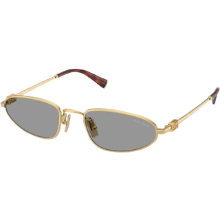 Miu Miu Kvinde MU A52S 5AK40O Solbriller Metal Guld Grå Geometrisk Normal