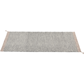 Muuto Ply Tæppe / Hvidt 80x200 Cm - Glatvævede tæpper Genanvendt Polyester Sort - 44503