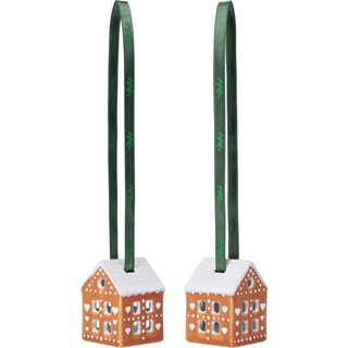 Kähler Gingerbread juleophæng 5 cm 2-pak Brun