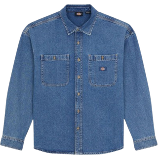 Dickies Houston L/S Shirt Skjorte Herrer størrelse XXL farve blå