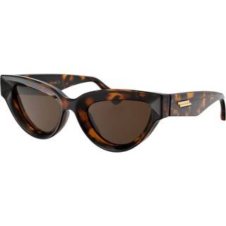Bottega Veneta Kvinde Bottega Veneta BV1249S 002 Solbriller Injiceret Havana Brun Cat Eye Normal