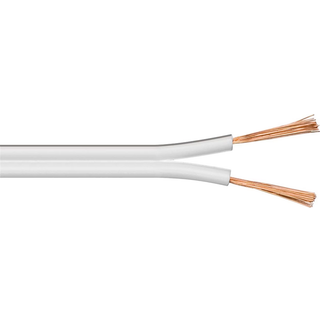 Højttalerkabel, hvid (2x 0,75 mm², CU) | 10 meter | PRIS-MATCH