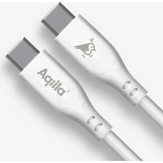 Aqiila Aqiila Cablebird CS12 kabel USB C til C 60W silikone 2m hvid 406007