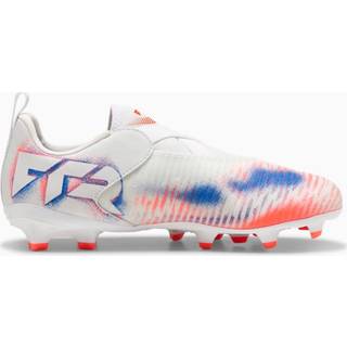 PUMA FUTURE 8 MATCH FG/AG Laceless Football Boots Youth, Shoes, White/Black/Glowing Red, 30
