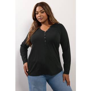 Yours Curve Yours Curve Henley-top med åben halsudskæring