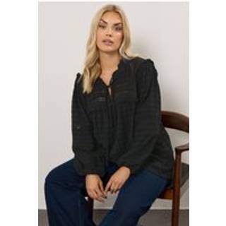 Yours Curve Yours Curve Black Detail Long Sleeve Blouse