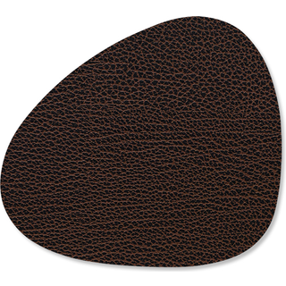 LindDNA ølbrik - Glass mat curve (brown/bull)