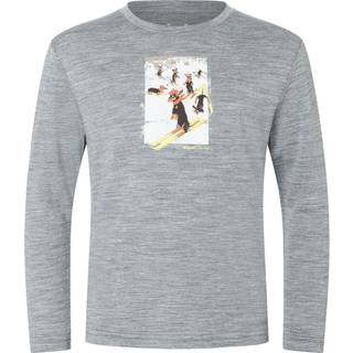 super.natural Kid's Dachshund Party L/S Merino undertøj Børn størrelse 116 farve grå