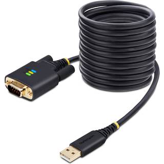 10ft/3m USB to Serial Adapter Cable COM Retention FTDI IC USB-A to DB9 RS232 Interchangeable DB9 Screws/Nuts