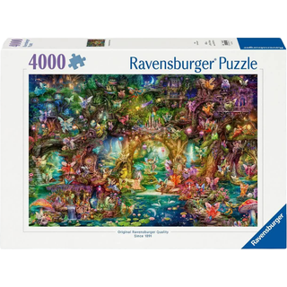 Ravensburger - The Hidden World of Fairies - 4000 Piece Jigsaw Puzzle - Fantastisk mytisk scen i fantastisk ljus detalj - rambar - premiumkvalite