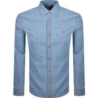 Levis Battery Slim Fit Long Sleeved Shirt Blue