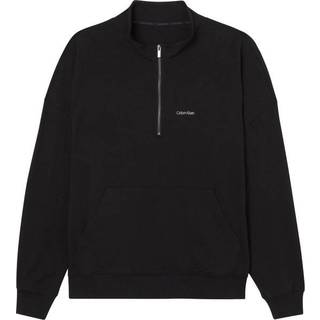 Calvin Klein Modern Cotton Lounge Q Zip Sweatshirt - Black - Large