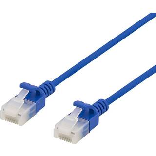 Slim Cat6a patchkabel 0,5m blå - Højhastigheds netværkskabel
