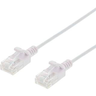 DELTACO Ultra Slim U/UTP Cat.6 patch cable, OD:2.6mm, 0.5m, white
