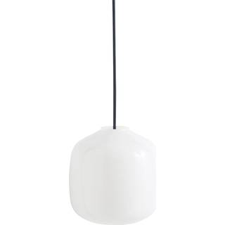 HAY Aspekt Buoy Glass Pendant Pendel Ø200 White & Anthracite Blue