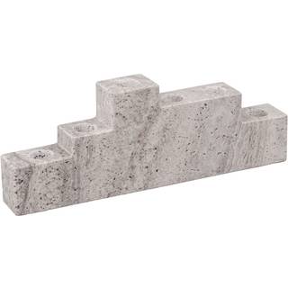 Mette Ditmer Step Six Lysestage - Lysestager Travertin Chalk - STESIX42
